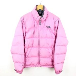 North Face Womens Pink 2000s Retro Puffer Jacket 700 Down Vintage size Med